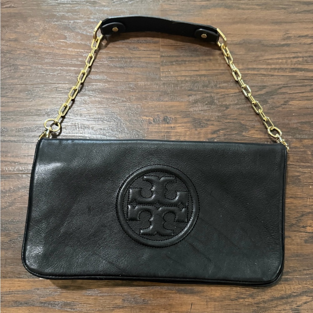 Tory Burch Black Leather Chain Shoulder Bag